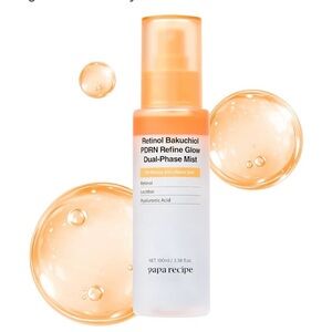 Korean Skincare Papa Recipe Retinol Bakuchiol PDRN Refine Glow Dual Face Mist